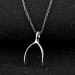 925 silver wishbone necklace