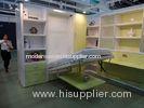 Vertical Open Wooden Fold Up Wall Bed Single Murphy With Desk