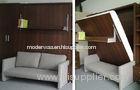 Vertical Transformable Double Modern Wall Bed with Bookshelf
