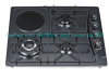 Black Stainless Steel Panel Kitchen Gas Cooker