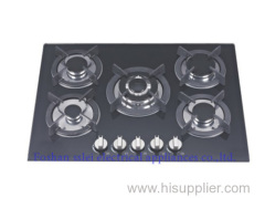 Tempered Glass Panel Gas Stove With 5 Strong Firepower Burners