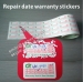 Custom destructible paper warranty stickers with customized logo