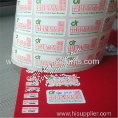 Warranty void if damaged fragile warranty stickers for repair use
