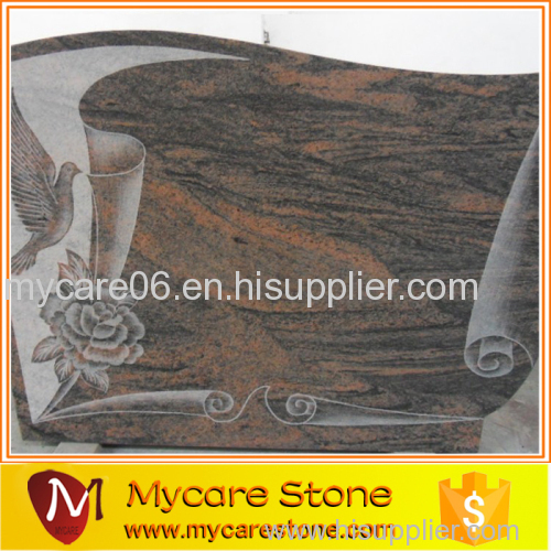 new design red flower granite tombstone with best price