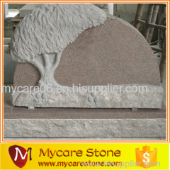 natural tree shape granite tombstone