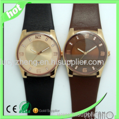 vogue watch for man stainless steel watch with leather