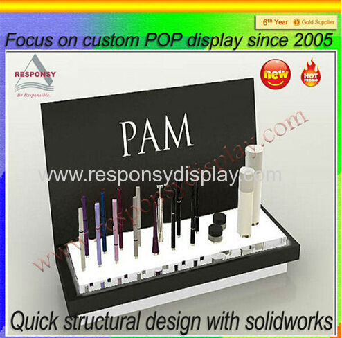 2015 Customized counter acrylic cosmetic display stand
