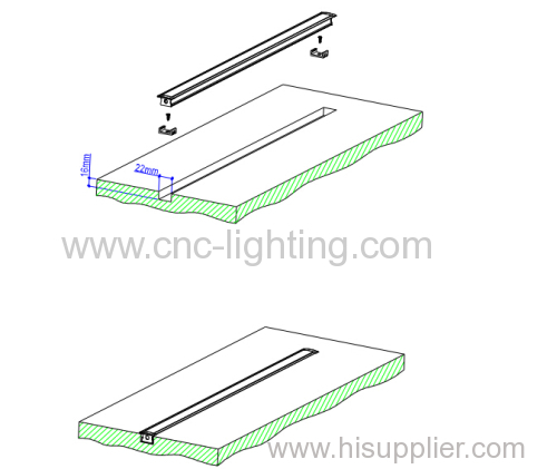 Anti-dust Rigid LED Fitting with 2835 SMD led chips