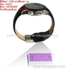 XF leather strap watch camera for poker analyzer