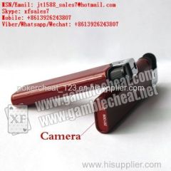 XF brand newest dark red plastic lighter IR camera for marked playing cards and poker analyzer