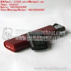 XF brand newest dark red plastic lighter IR camera for marked playing cards and poker analyzer