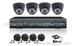 420TVL Indoor Dome Camera 4CH DVR Kit SONY CCD CCTV Camera System