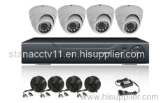 420TVL Indoor Dome Camera 4CH DVR Kit SONY CCD CCTV Camera System