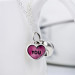 Fashion Jewelry Pure Silver Enamel I Love You Two Half Heart Necklaces