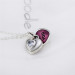 Fashion Jewelry Pure Silver Enamel I Love You Two Half Heart Necklaces