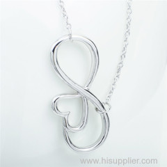Factory Direct Sale Fashion Hot Sale Silver Infinity Love Necklace