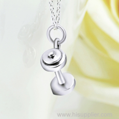 Wholesale Fashion Best Selling Sterling Silver Dumbbell Necklace