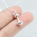 Wholesale Fashion Best Selling Sterling Silver Dumbbell Necklace