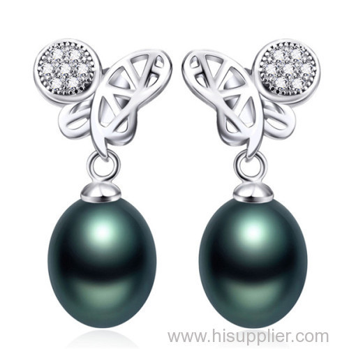Trendy New Hot Freshwater Pearl Earrings Design For Mother Jewelry