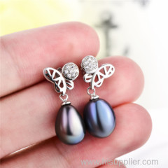 Trendy New Hot Freshwater Pearl Earrings Design For Mother Jewelry