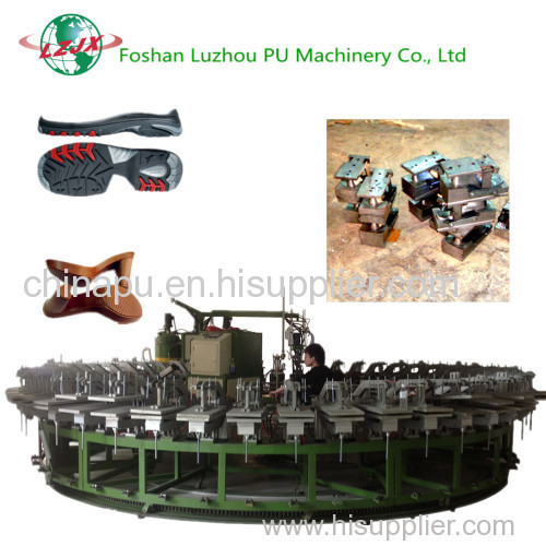 injection molding machine making shoe soles