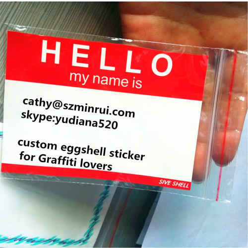 fragile labels with strong adhesive for graffiti writer