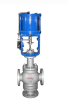 pneumatic three-way shut-off valve