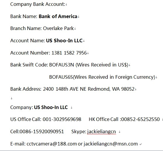 Company Bank Account