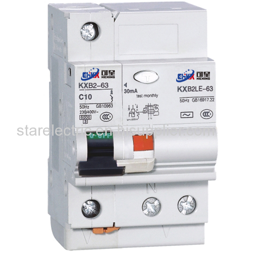 KXB2LE-63 high breaking miniature residual current protection circuit breaker series
