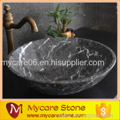 Bathroom Mystique brown marble stone high polished sink