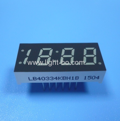 0.33Inch de quatro dígitos 7 segmentos Display LED Ultra Blue Car para relógio