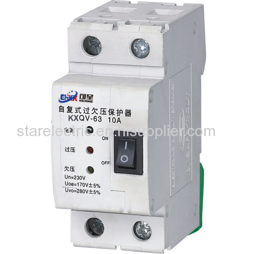 KXQV-63 serious intelligent self recovery over/under voltage protection device 