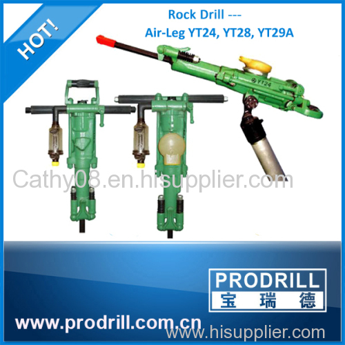 Y6/Y24/ Ty24c/Y28 /Yt24/ Ty28 Hand Hold Air-Leg Penumatic Rock Drill