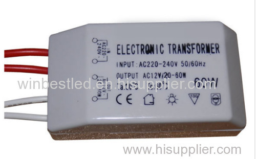 LED halogen lamp electronic transformer 60W 12VDC Halogen lamp driver led transformer