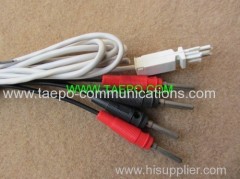 4-pole test plug to banana plug test cord