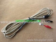 2-pole test plug to alligator clip test cord