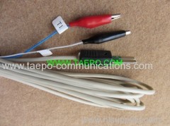 2-pole test plug to alligator clip test cord