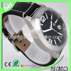 stainless steeel watch leather mans watch Japan quartz watch