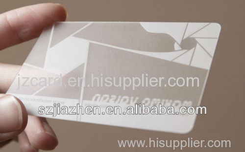 Clear Frosted Plastic Business Cards