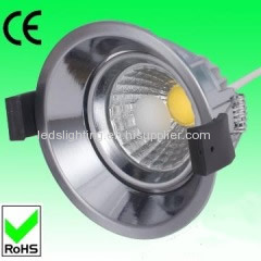 Aluminum housing LED recessed COB downlight 7W