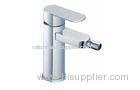 Ceramic Single Hole Bathroom Sink Faucet , Single Handle Brass Bidet Taps