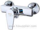 Square Brass Bathroom Sink Faucet , Two hole Contemporary Bath Tub Taps