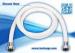 Bathroom 1.5m White PVC Shower Hose With Brass Nut / Core