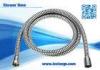 1m / 1.2m / 1.5m Easy Clean Shower Hose Black Silver Thread Spiral PVC For Bathtub