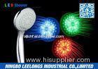 ABS Plastic RGB LED Rain Shower Head With Handheld Temperature Sensor