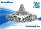 Rain And Waterfall Plastic Chrome Round 6 Inch Overhead Shower Head For Bathtub