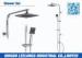 Chrome Plated S / S Raindrop Shower Columns Set With 8 Inch Shower Heads