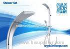 Modern Shower Columns Set ABS Plastic / Aluminium Alloy With Single Function Silver Painted