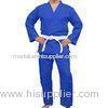 Fashion blue Eco brazilian jiu jitsu uniforms , Martial Arts Clothes with White belt