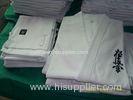 Green , White Cotton kyokushin GI Karate Uniform sweat absorbent breathable